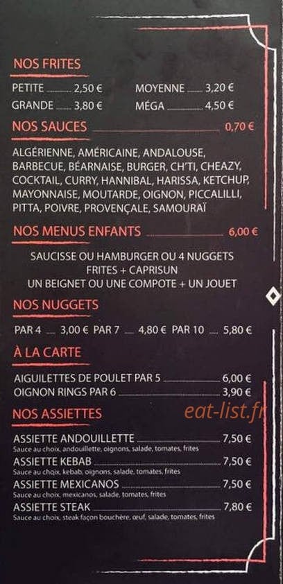 Friterie de l’ancre — carte page 6