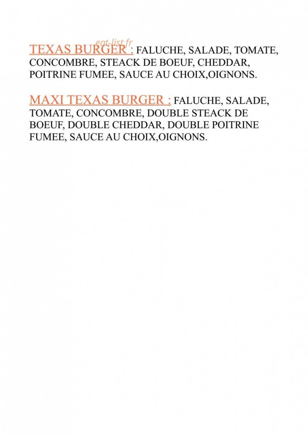 Friterie de la poste — carte page 7