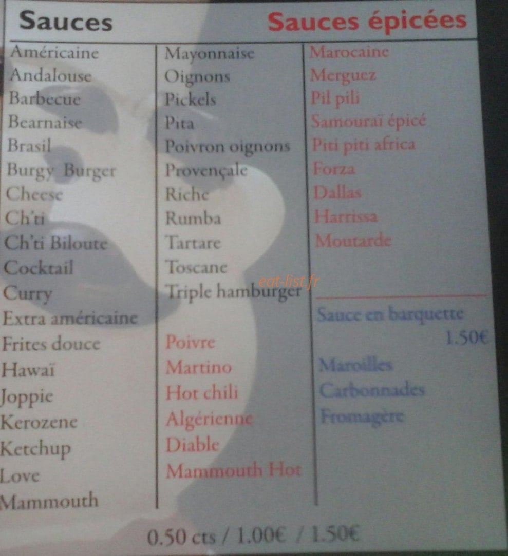 Friterie du zac de l'an 2000 — carte page 2