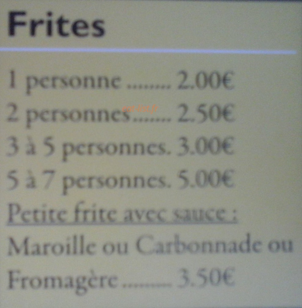 Friterie du zac de l'an 2000 — carte page 3