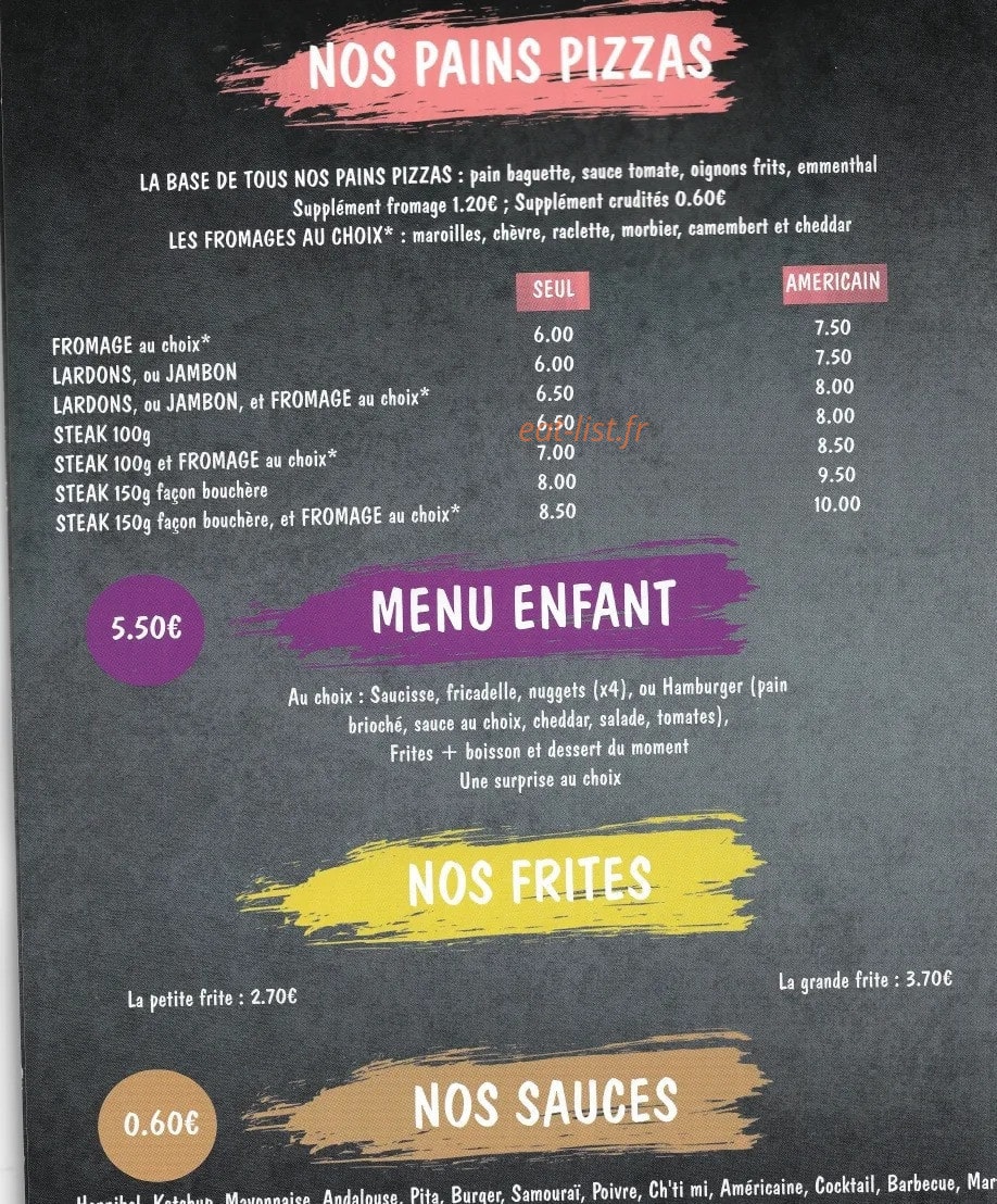 Friterie L'Or D'Un — carte page 3