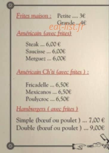 Friterie La Ch’tite Patate — carte page 2