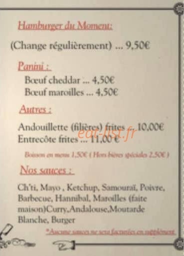 Friterie La Ch’tite Patate — carte page 3