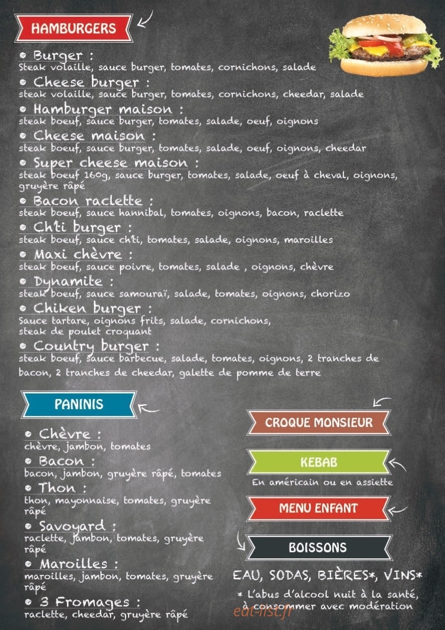 Friterie La p'tite Fringale — carte page 2