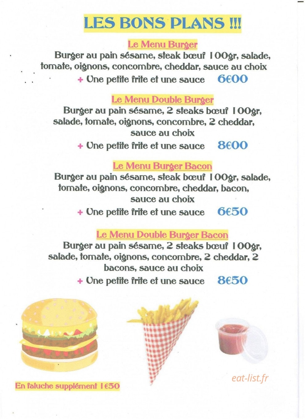 Friterie Les Damoureux — carte page 3