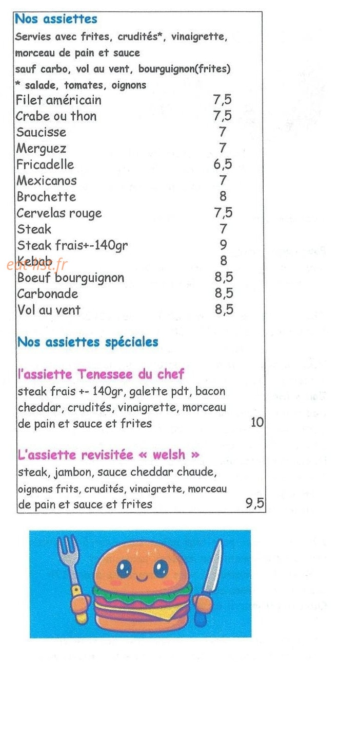 Friterie Les Damoureux — carte page 4
