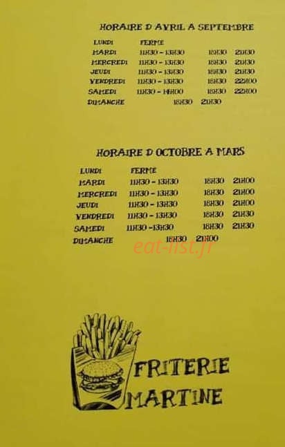 Friterie Martine — carte page 4