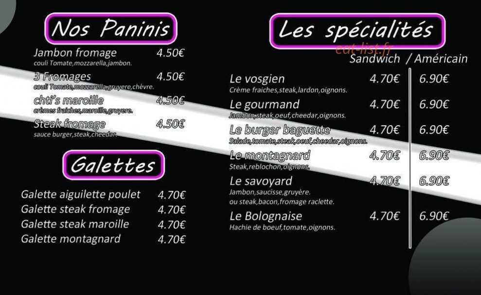 Friterie Melody — carte page 6