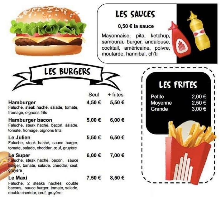 Friterie toma — carte page 2