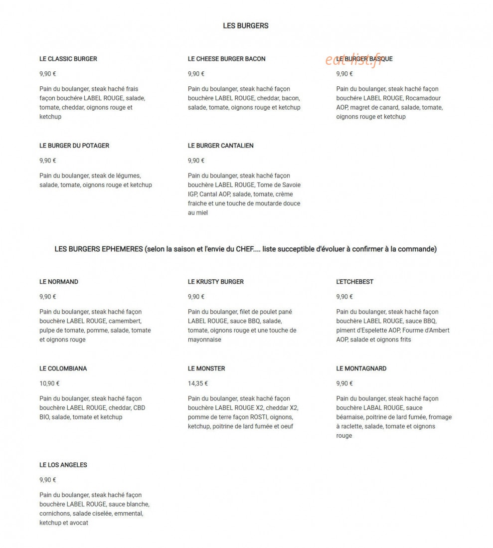 Gang of Burger — carte page 1