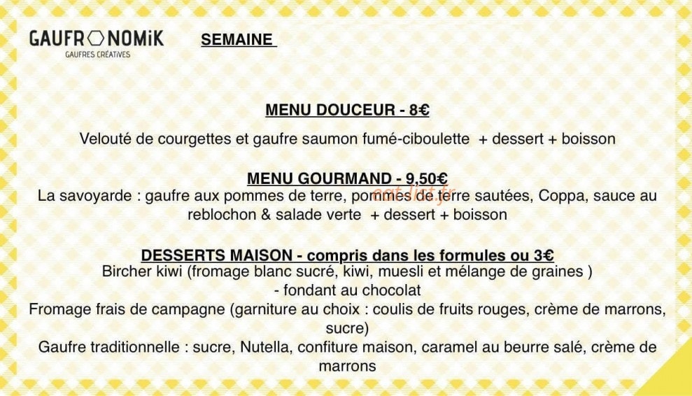 Gaufronomik — carte page 1