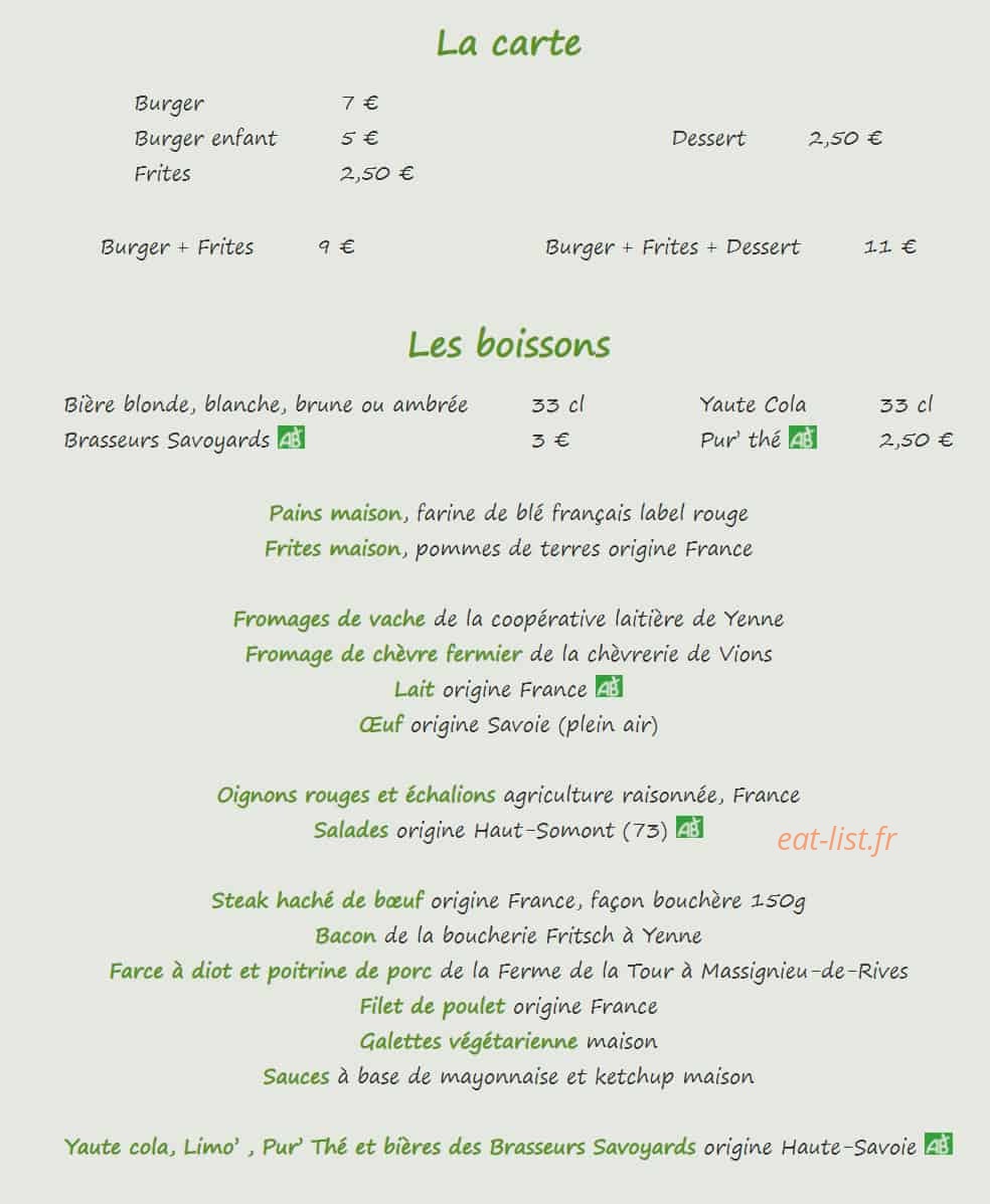 Gédéon Burger — carte page 2
