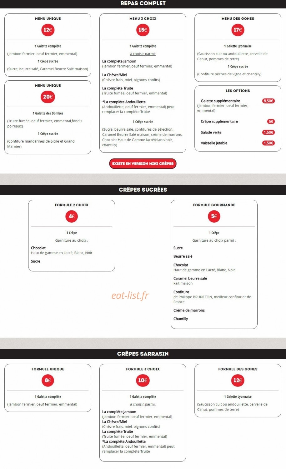 Génération Crêpes — carte page 1