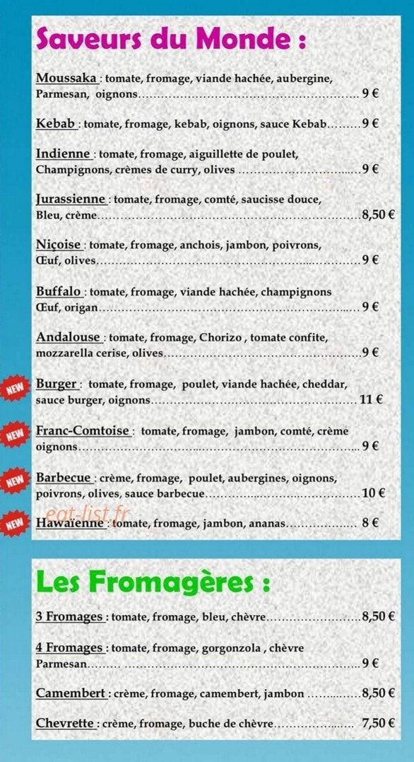 Genie Pizza — carte page 3