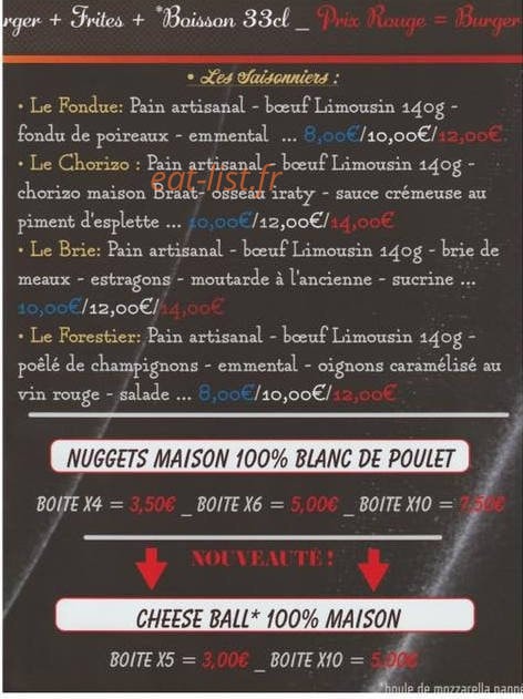Gentleman Burger — carte page 2