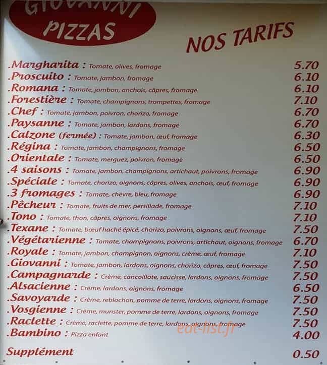 Giovanni Pizza — carte page 2