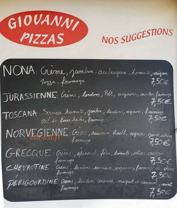 Giovanni Pizza — carte page 1