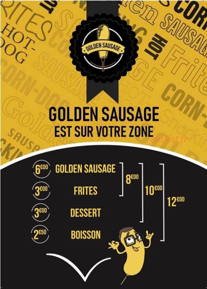 Golden Sausage — carte page 1