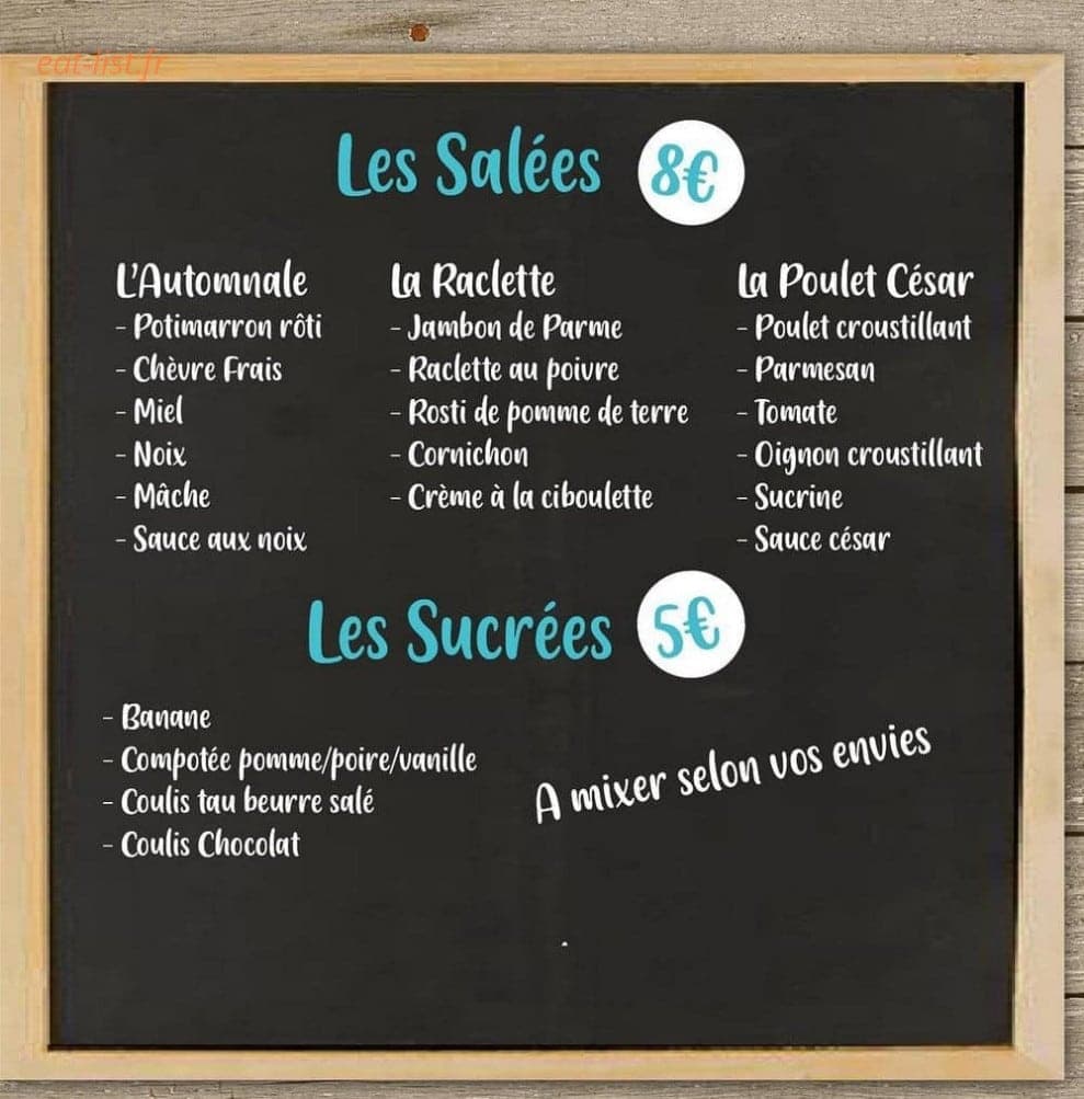 Gourmandise roll & waffle — carte page 1