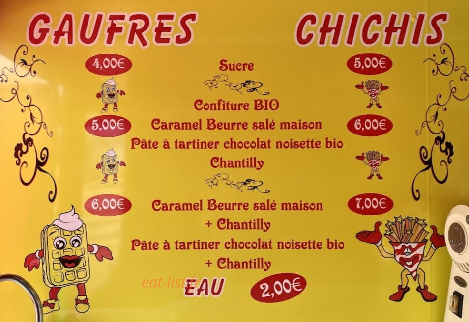 Gourmandises — carte page 1