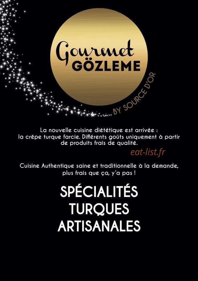 Gourmet Gözleme — carte page 1