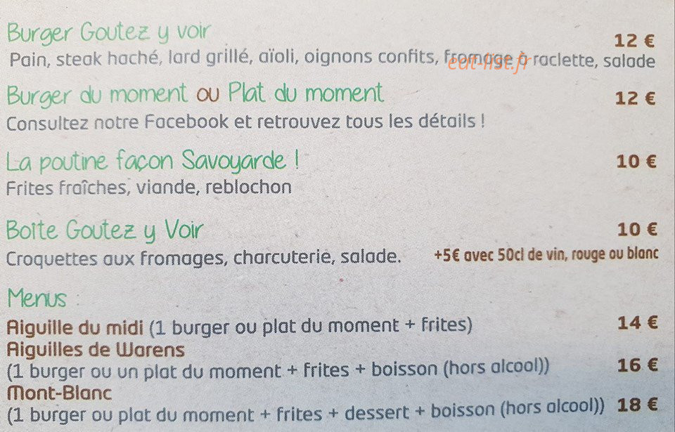 Goutez y Voir — carte page 1