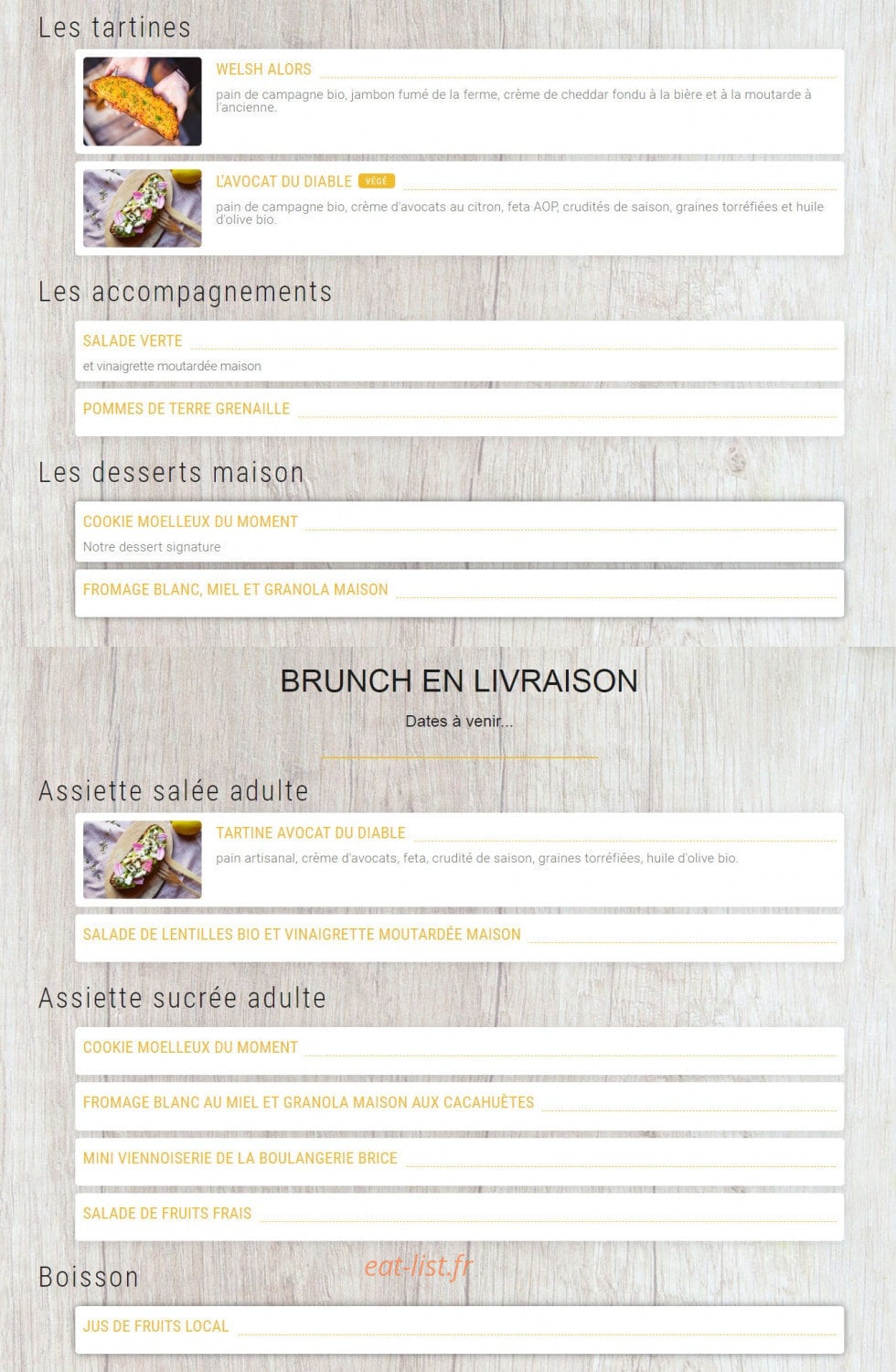Graine de Toast — carte page 1