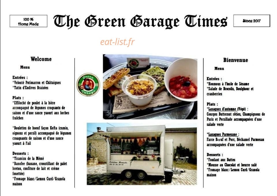 Green Garage — carte page 1