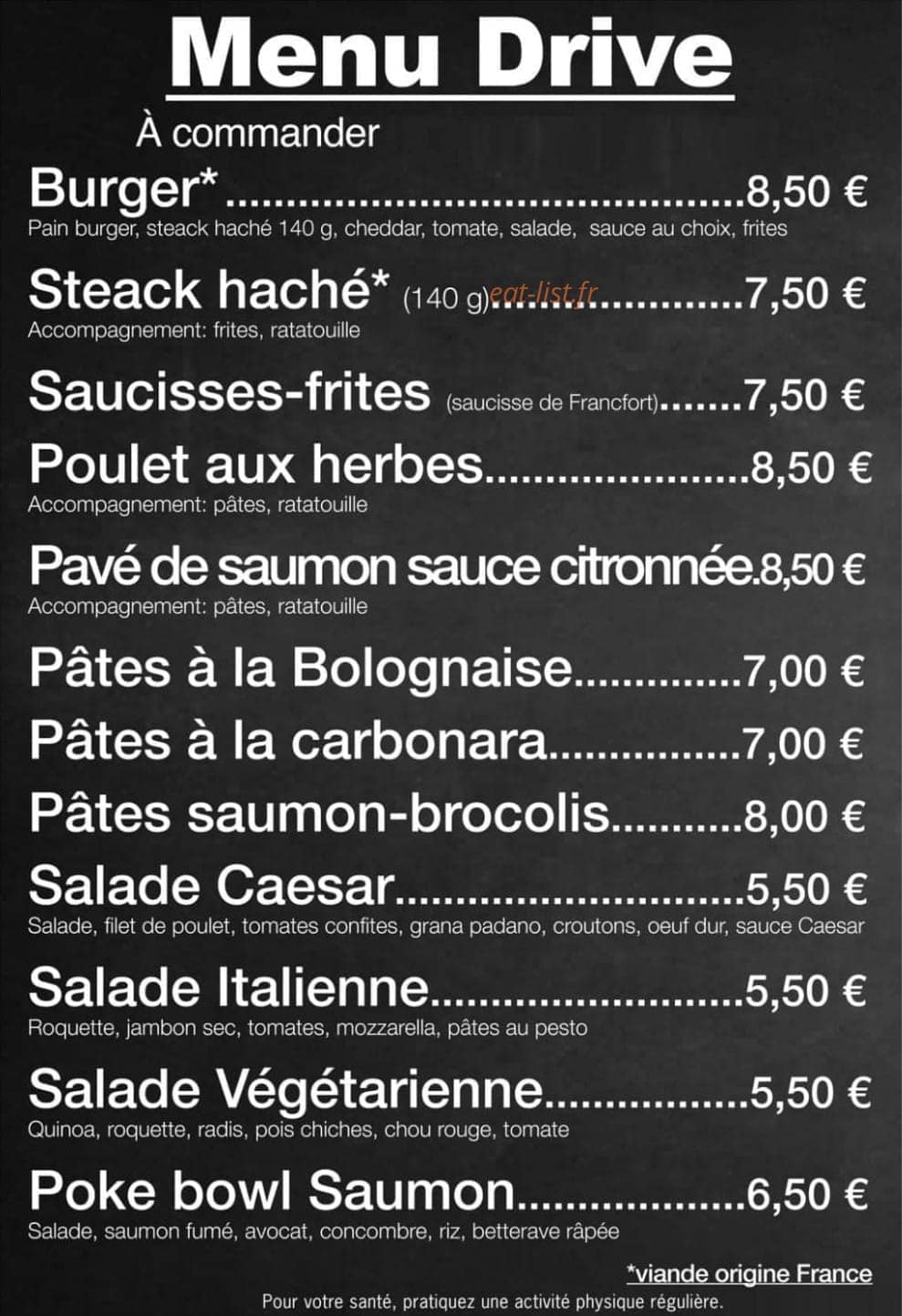 Grignoterie — carte page 1