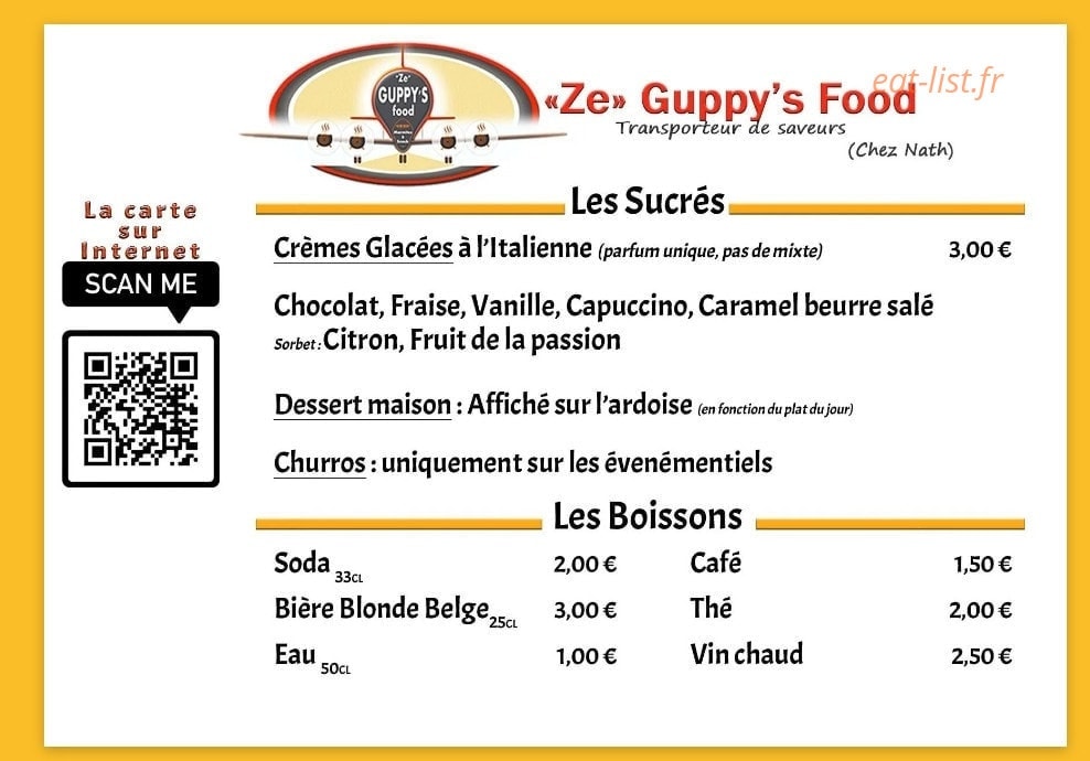 Guppy's food — carte page 4