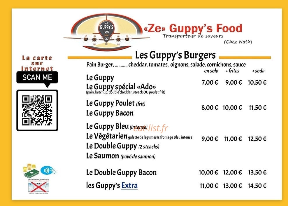 Guppy's food — carte page 2