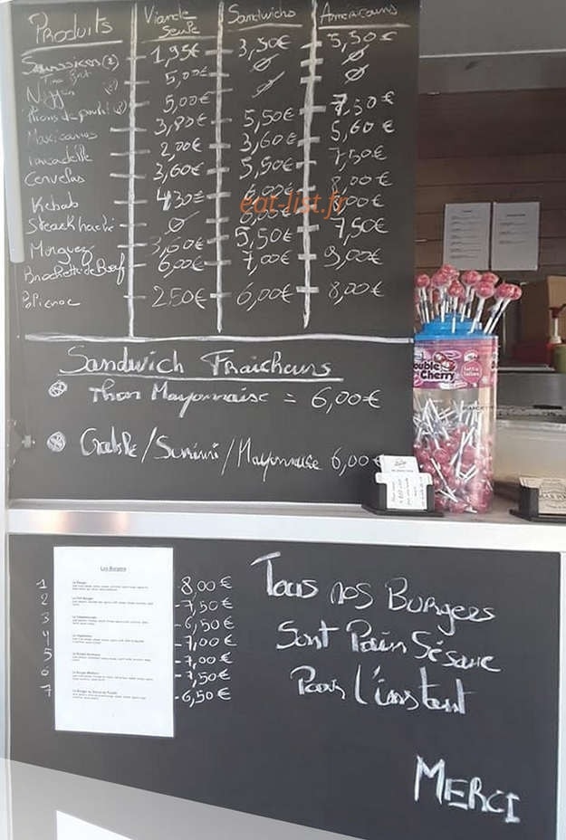 Hab Food — carte page 1
