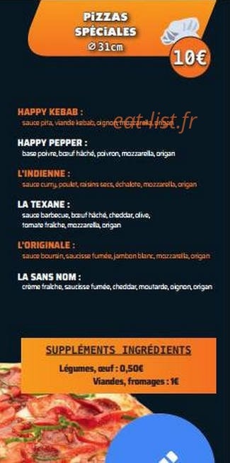 Happy Pizz' — carte page 4