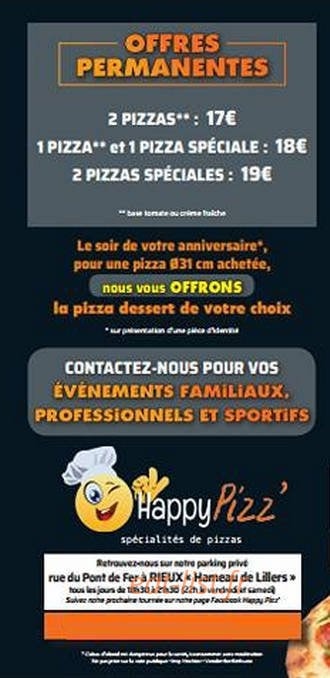 Happy Pizz' — carte page 6