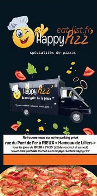 Happy Pizz' — carte page 1
