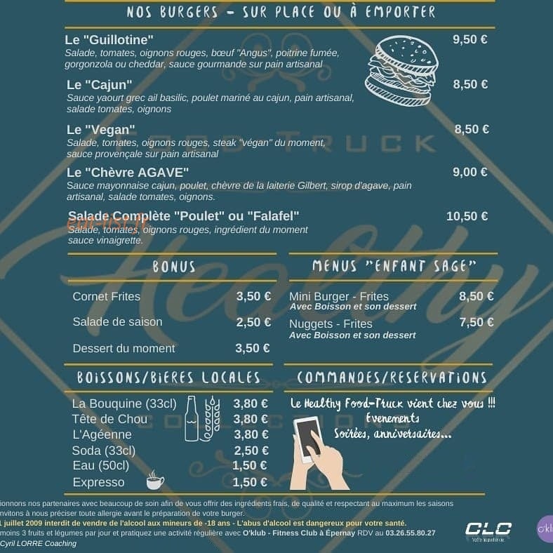 Healthy — carte page 1