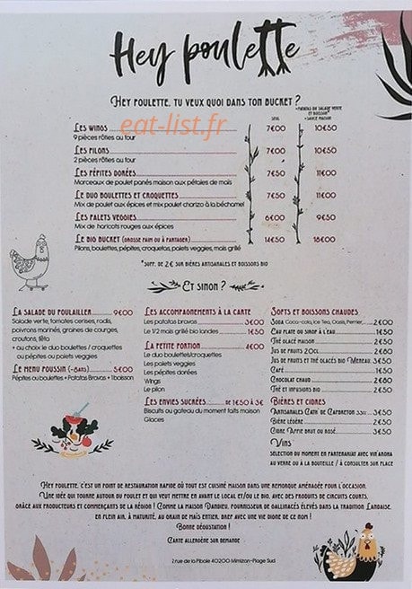 Hey Poulette — carte page 1