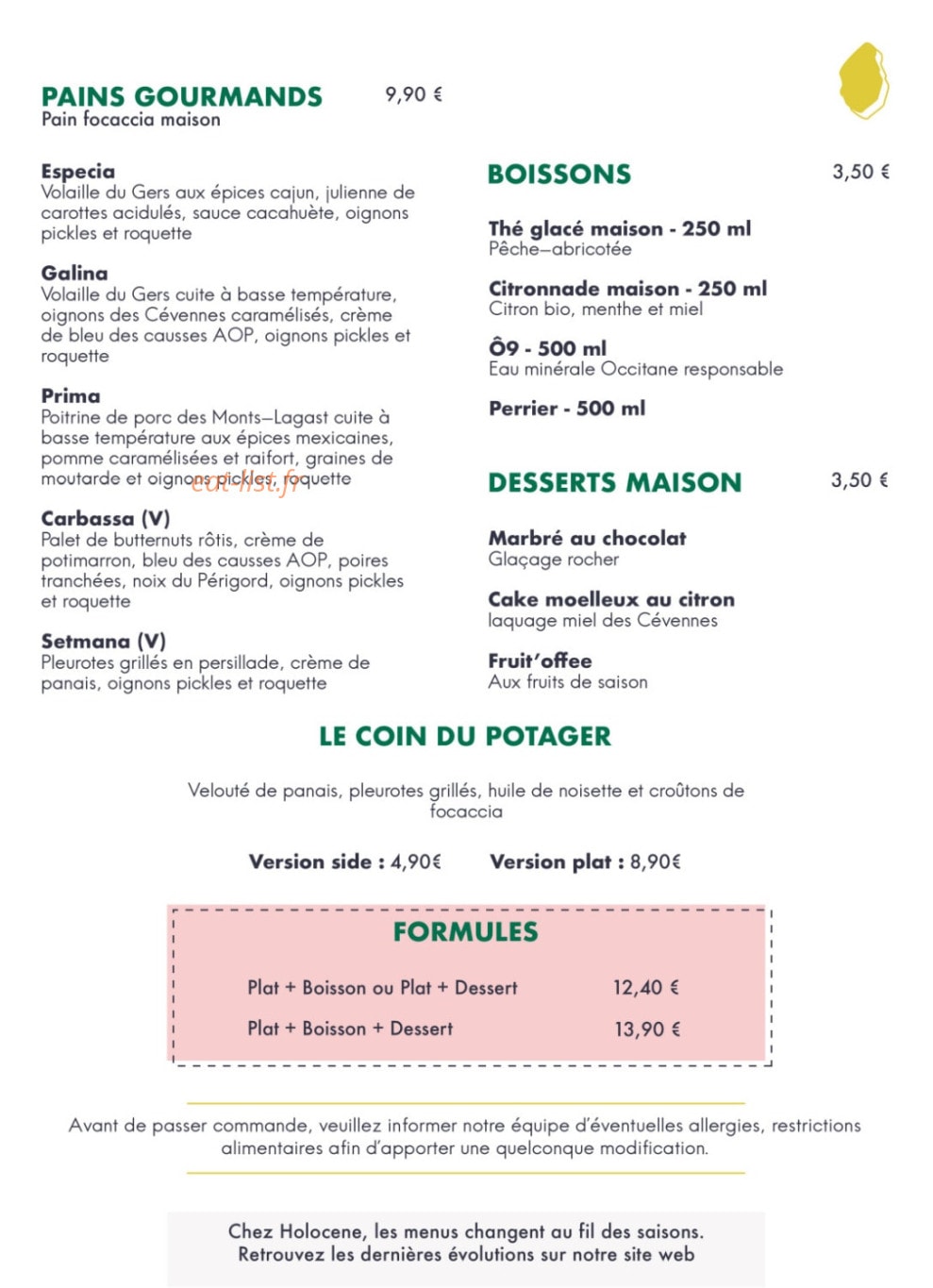 Holocene — carte page 2