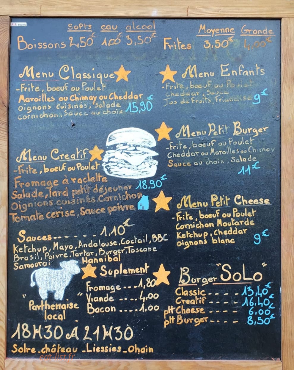 Home Cooking — carte page 1