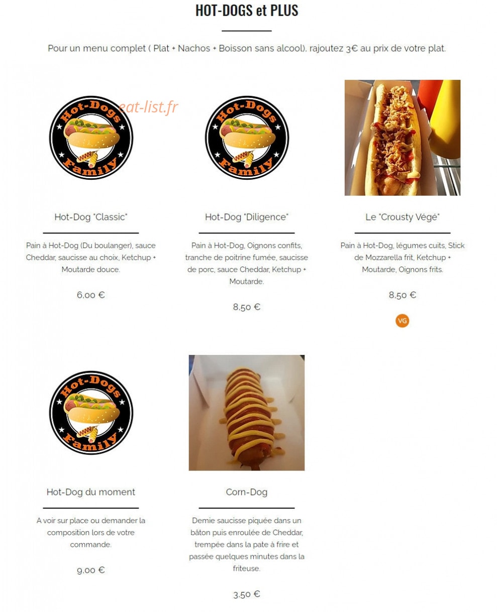 Hot-Dogs Family — carte page 1