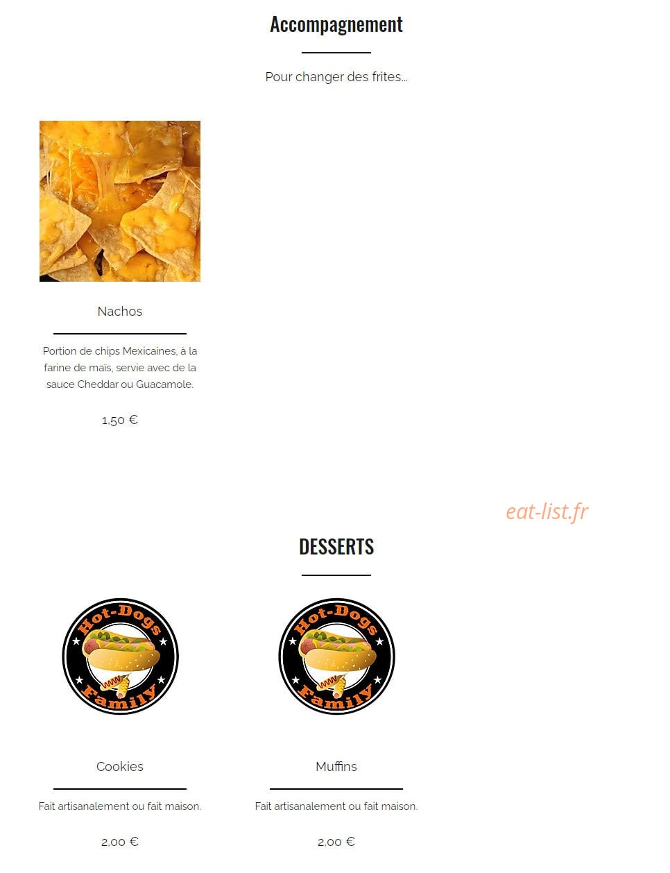 Hot-Dogs Family — carte page 2