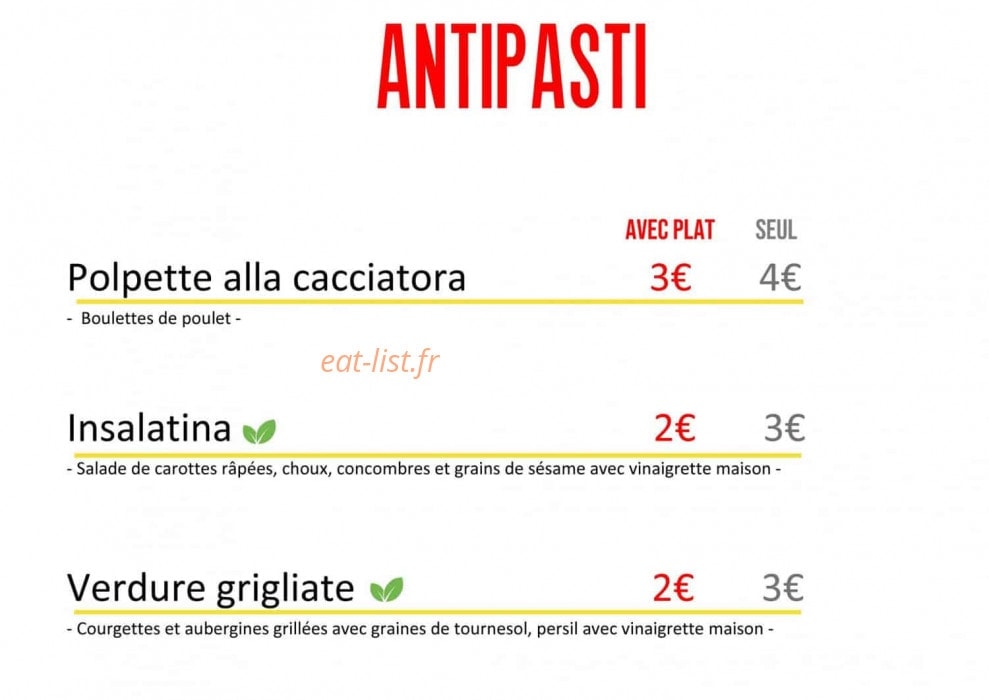Ici Pasta — carte page 3