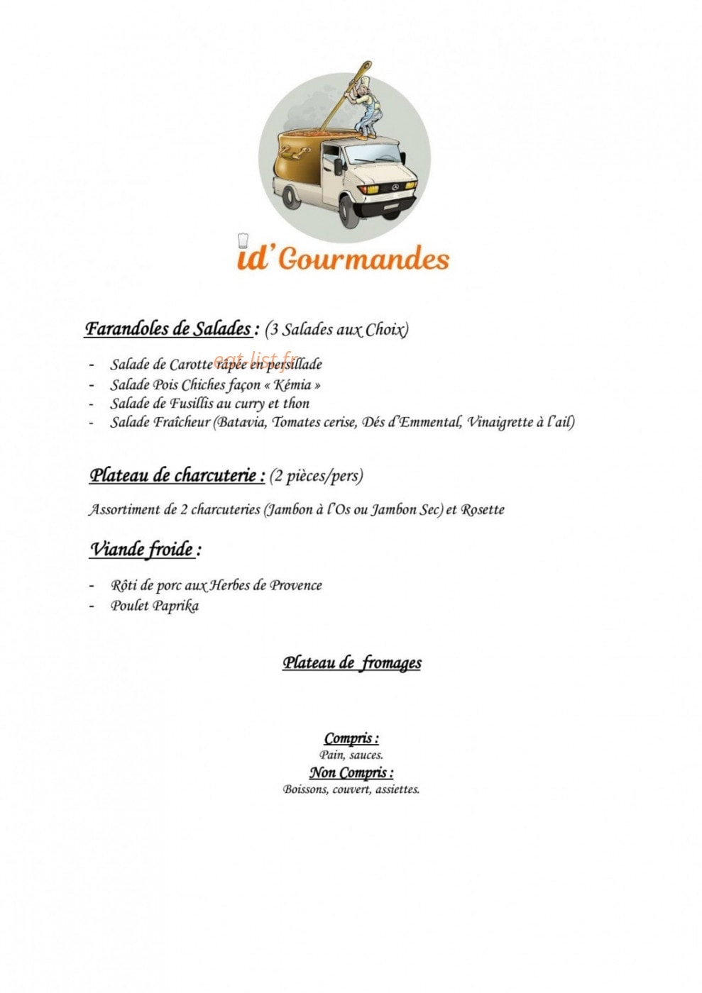 Id' Gourmandes — carte page 3