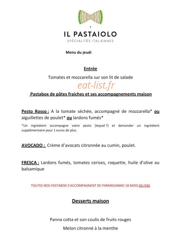 Il Pastaiolo — carte page 1