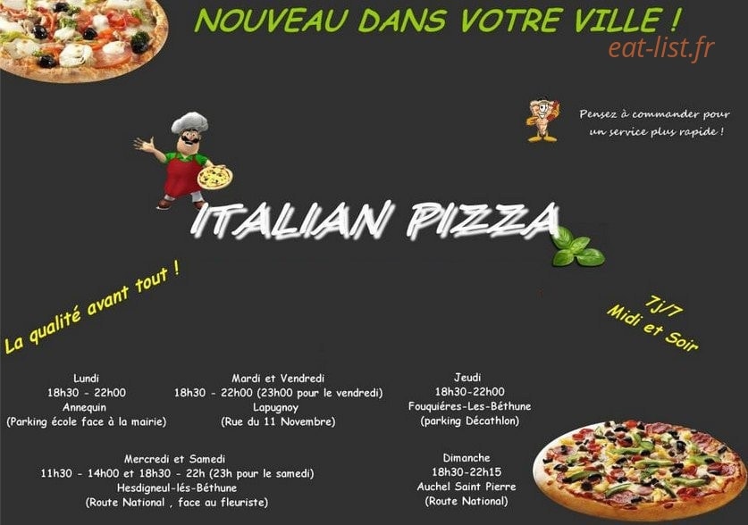 Italian Pizza — carte page 1