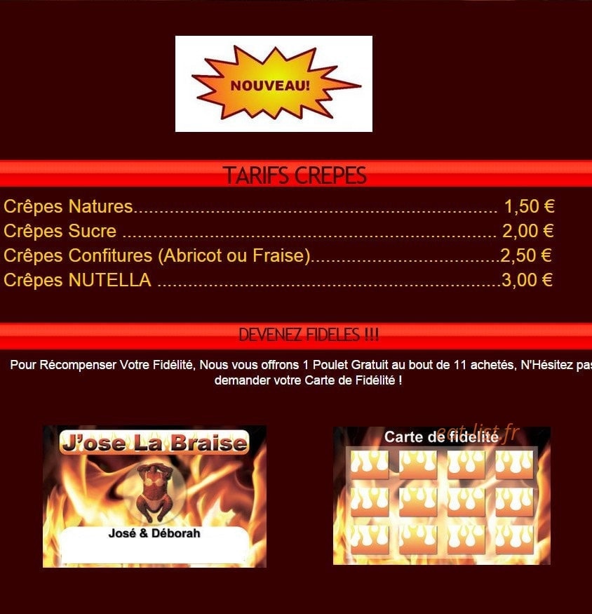 J'Ose la Braise — carte page 2