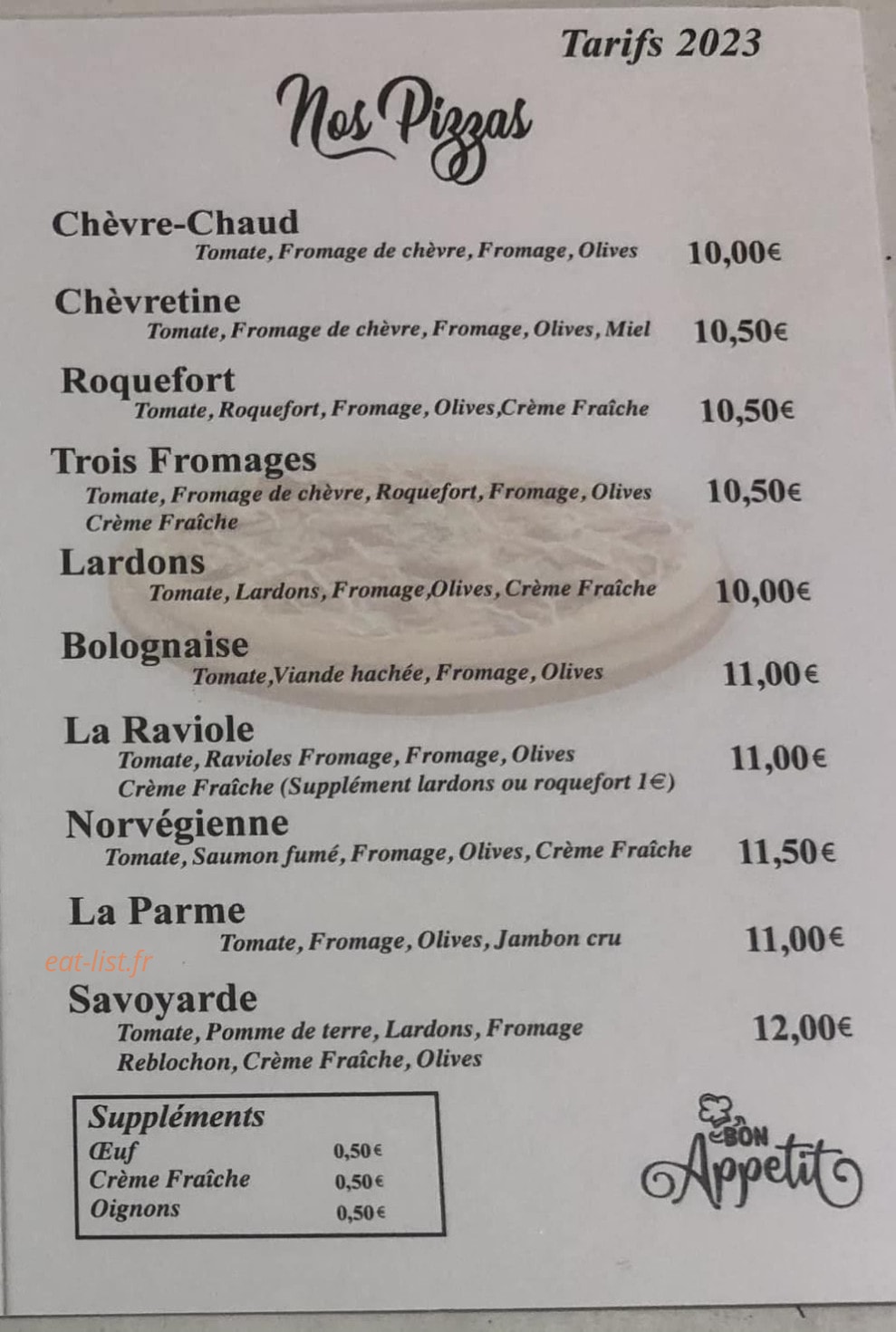 Jack Et Nooth Pizza — carte page 2