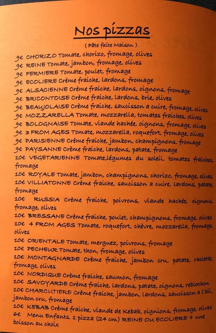 Jamelino's — carte page 2