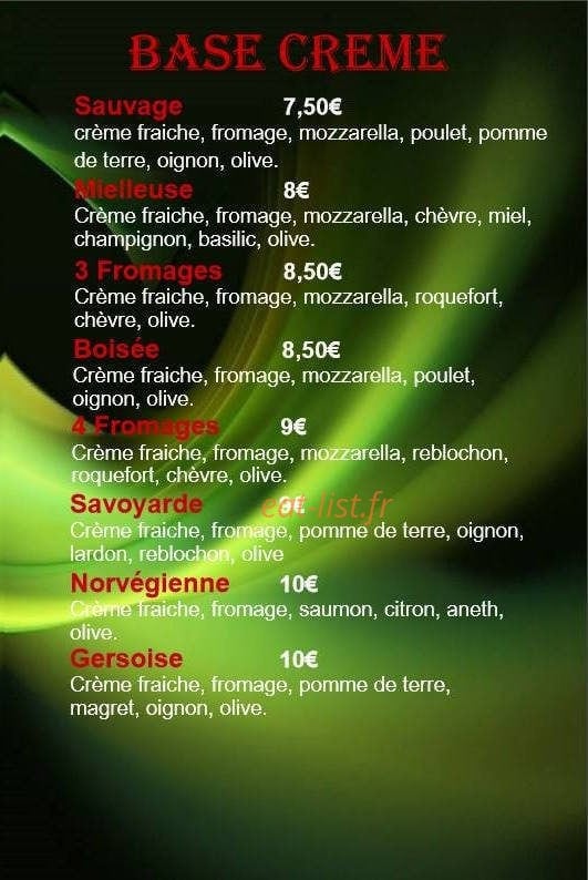 Jo's Pizza — carte page 2