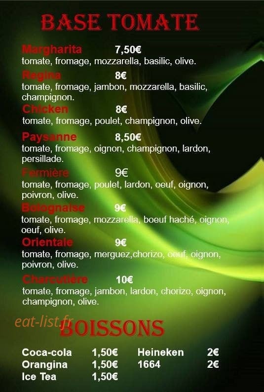 Jo's Pizza — carte page 3